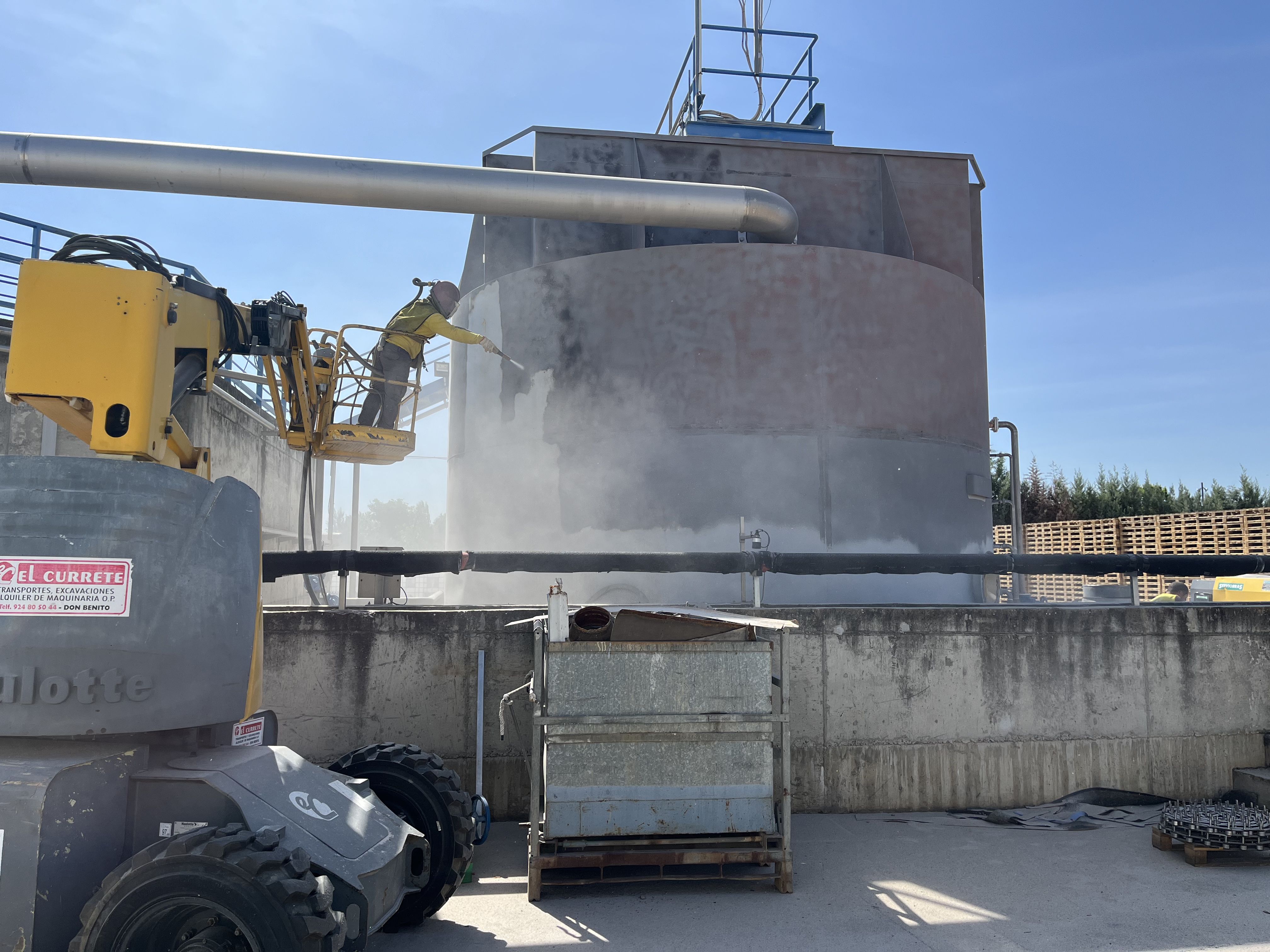 Aplicacion de sistema anticorrosivo en una depuradora de agua