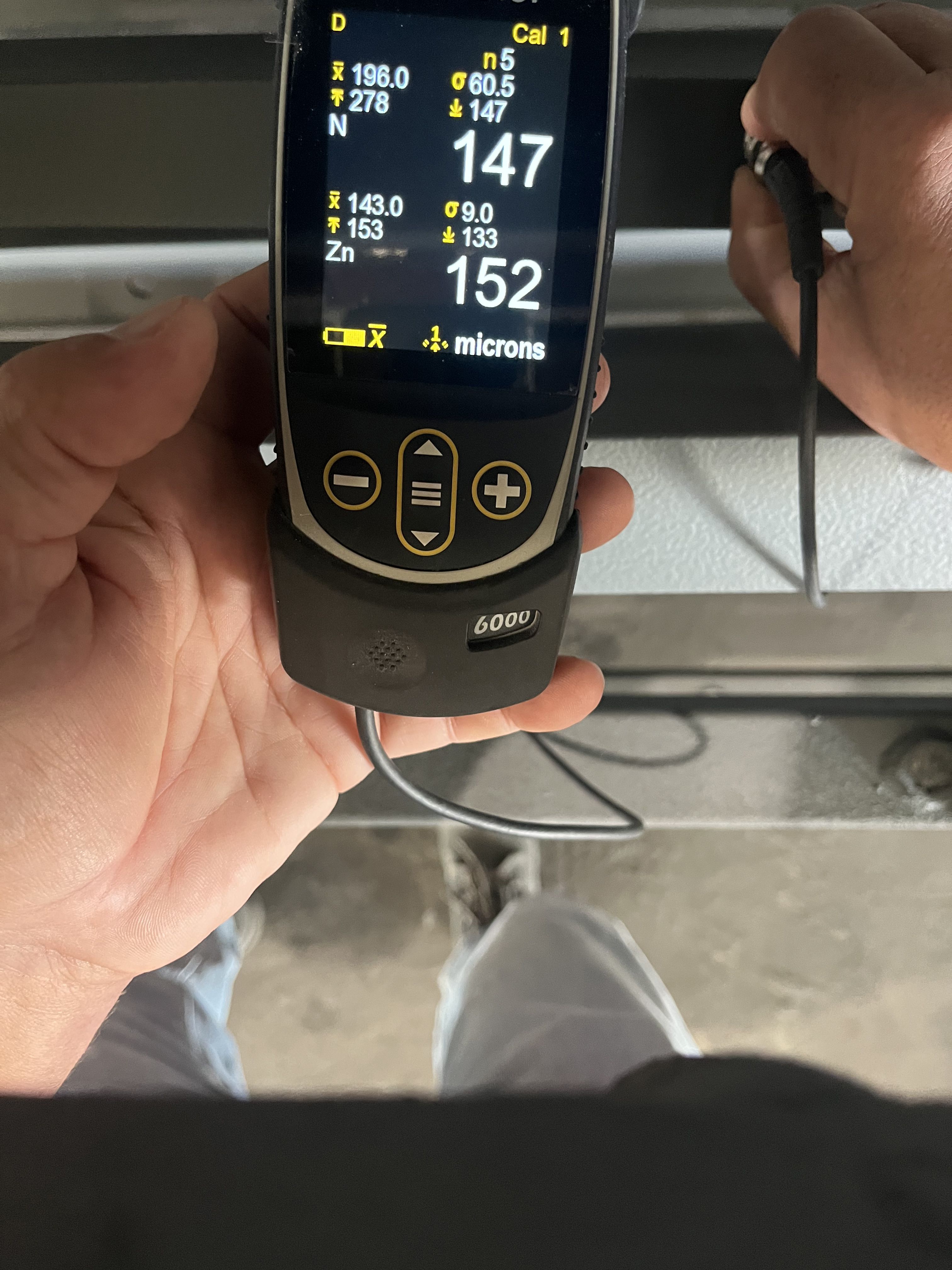 Control de calidad mediante medicion de espesores